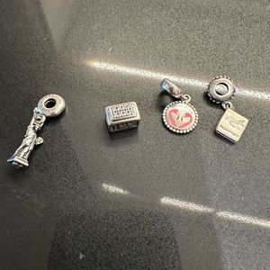 Travel set of charms for Pandora bracelet